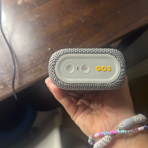 JBL Bluetooth Speaker - Gray with Pink and Orange Accents - Picture 2 of 2